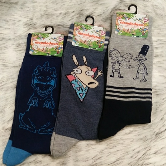 Nickelodeon Other - 90's Nickelodeon 3 Pair Sock Bundle Unisex